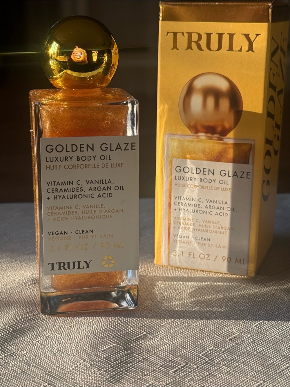 Truly Beauty Golden Glaze Luxury Body Oil Shimmer 3.1 oz NIB